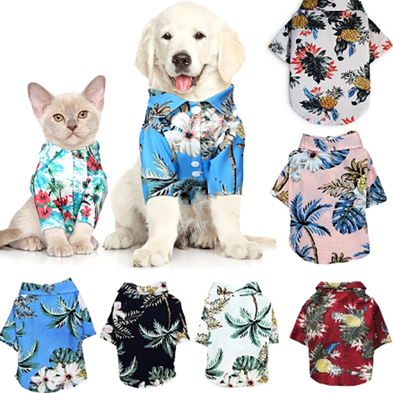Pet Summer Clothes Hawaiian Style