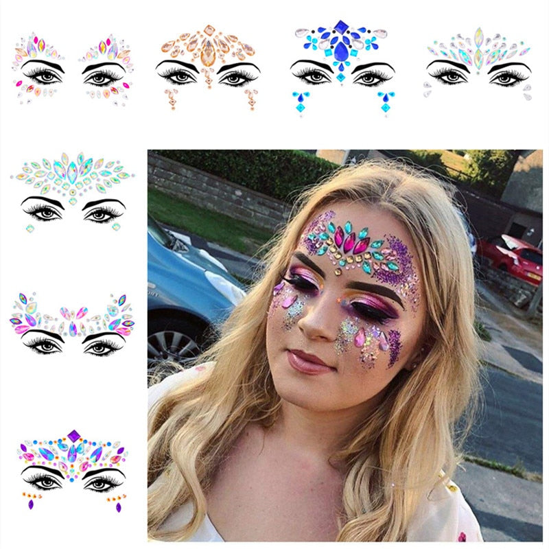 Crystal Body Art Stickers Make Up