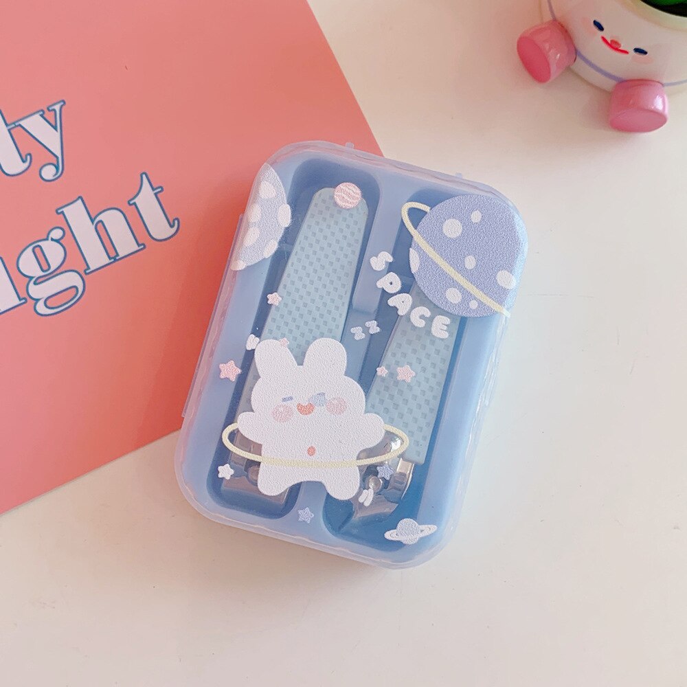2PCs Set Cute Stainless Steel Nail Clipper