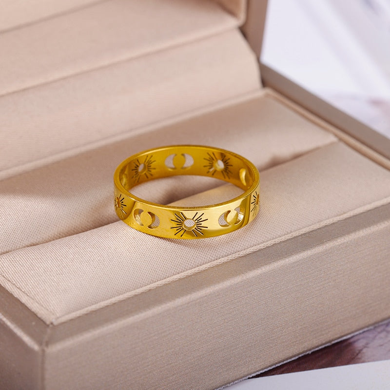 Sun Moon Ring Gold/Silver