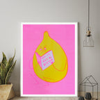 How To Not Be Bitter Cute Fruit Lemon Wall Art
