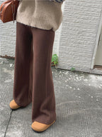 Loose Knitted Wide Leg Pants