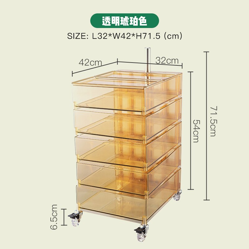 Acrylic Rotary Storage Trolley