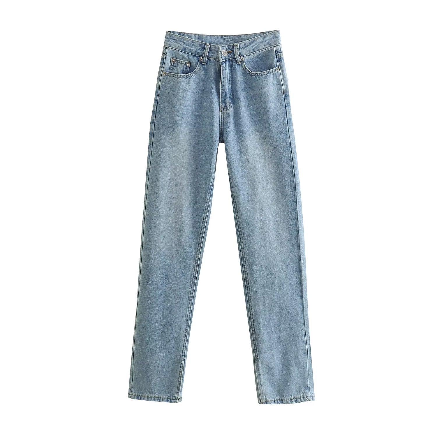 High-waisted Trousers  Slim Jeans