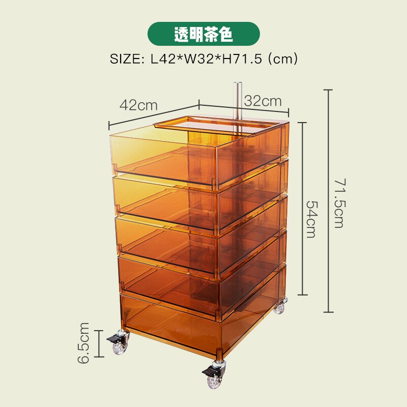Acrylic Rotary Storage Trolley