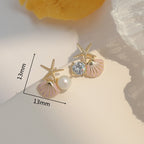 Starfish Shell Stud Earrings