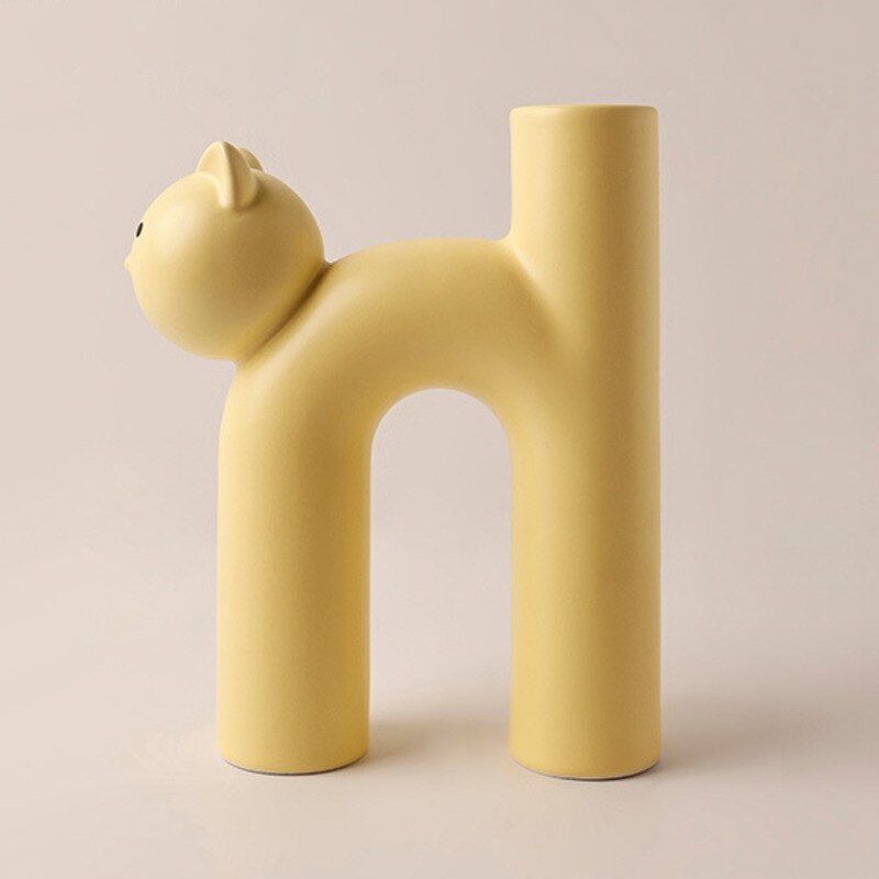 Cartoon Cat Ceramic Vase