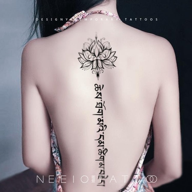 Rune Tattoo Back Spine Sticker