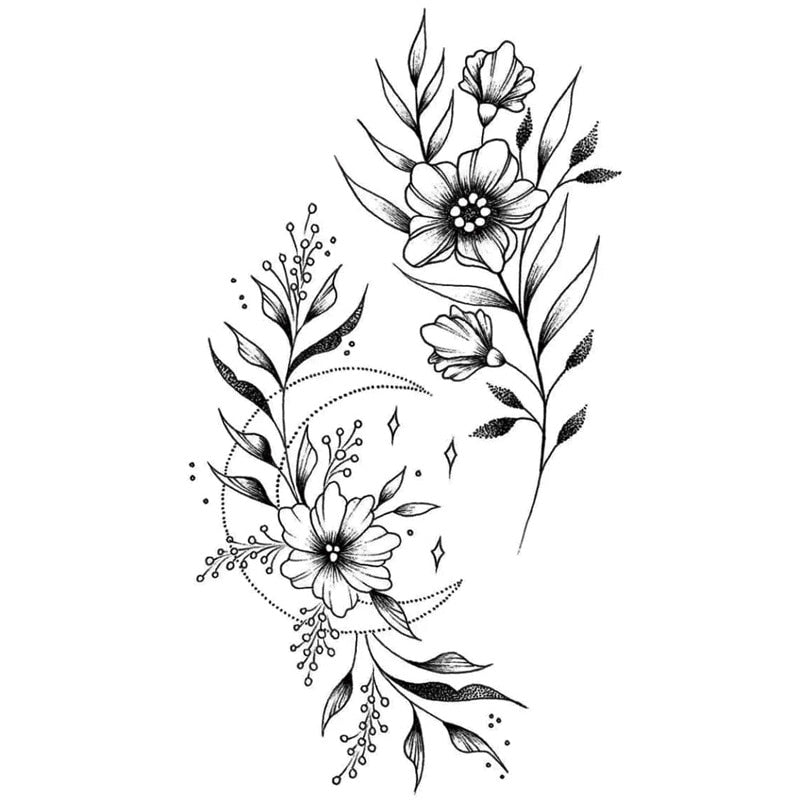 Flower Tattoo Sticker