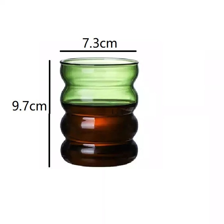 300ml Wave Shape Glass Cup