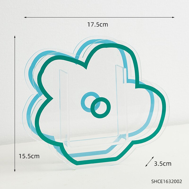 Acrylic Colorful Flower Shape Vase