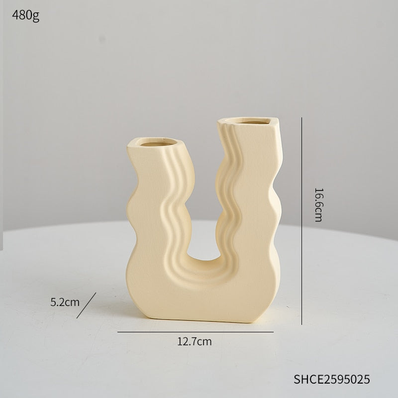Ceramic Geometric Art Vases