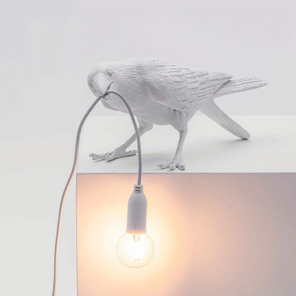 Resin Crow Lamp