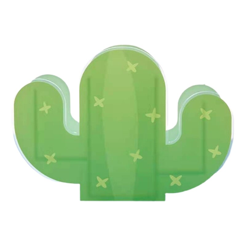 Rainbow Cactus Shape Acrylic Pen Holder