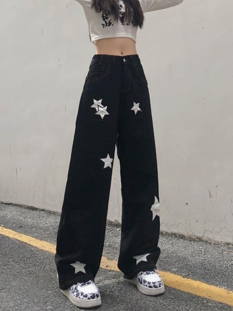 Black Star Cargo Jeans Wide Leg