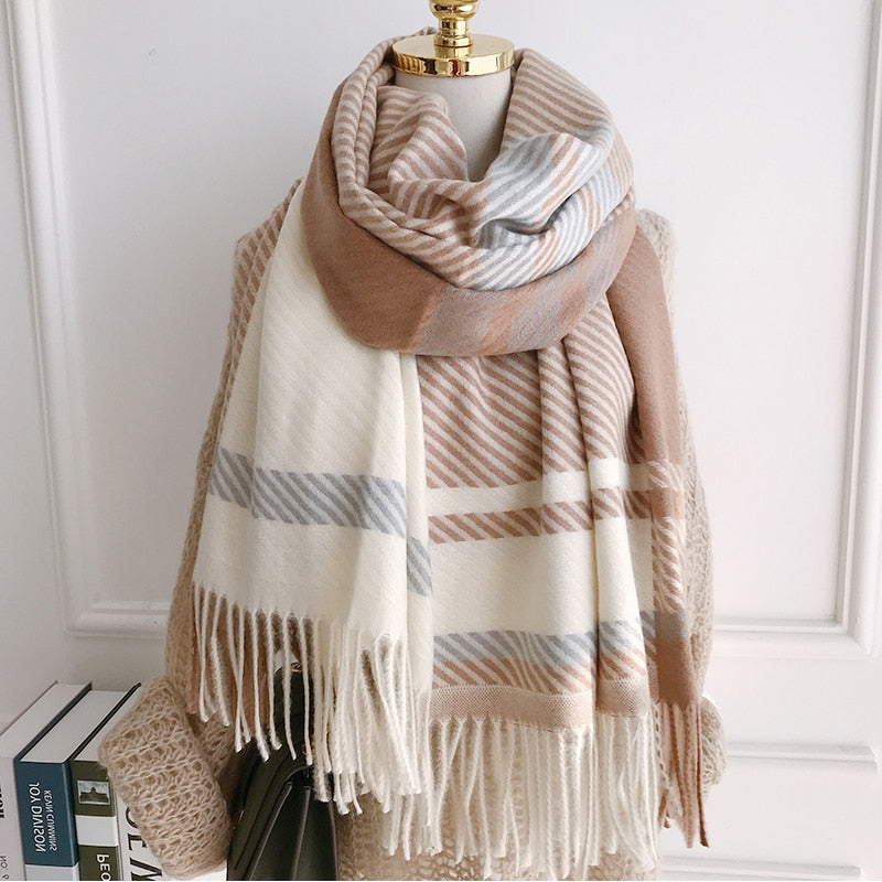 Preppy Style Plaid Scarf