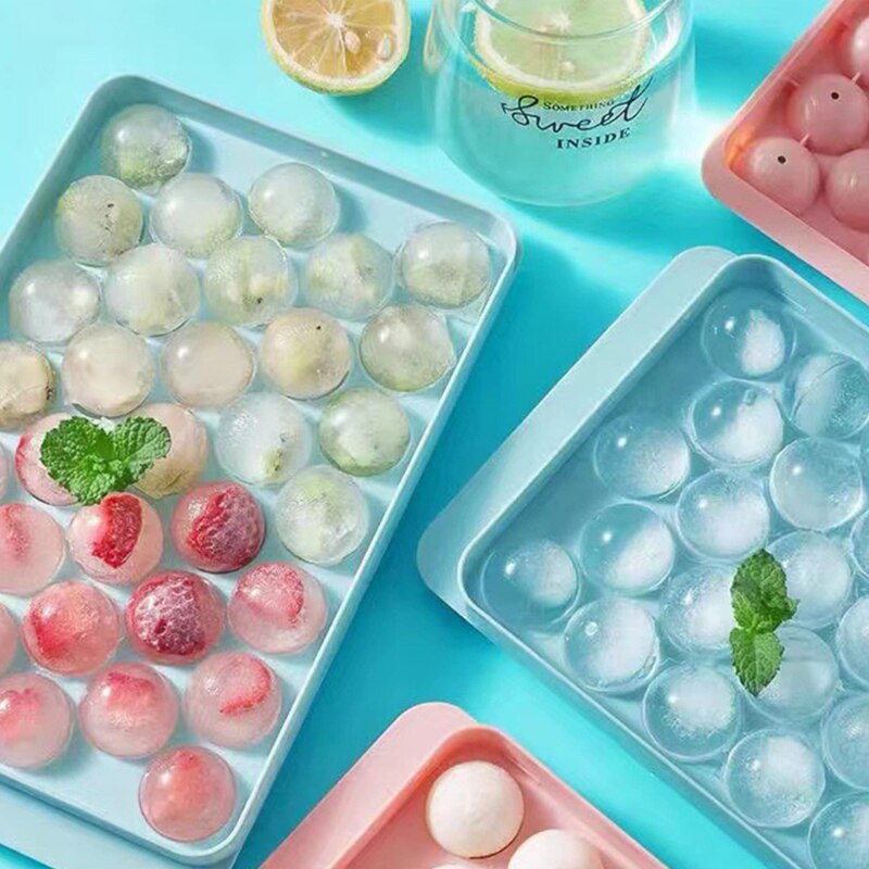 1Pc Colorful Round Rhombus Ice Tray