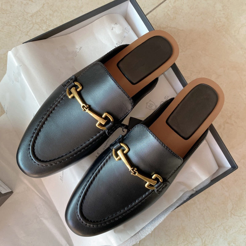 Leather Mules Shoes
