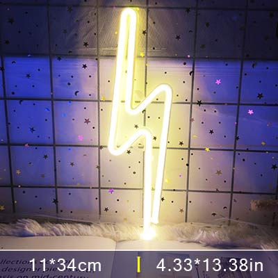 LED Home Neon Lightning Shaped Sign Neon