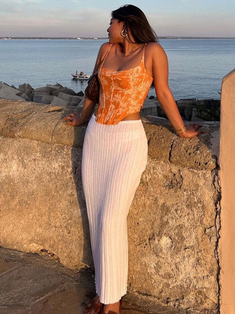 Knit Long Skirt