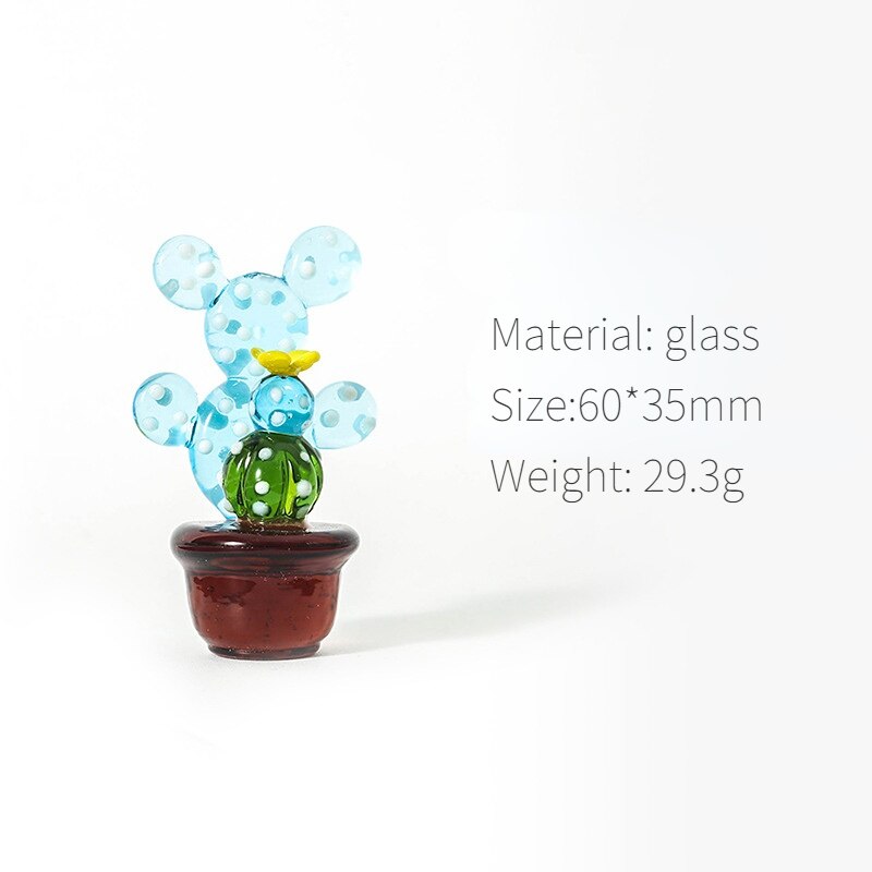Glass Cactus Decor