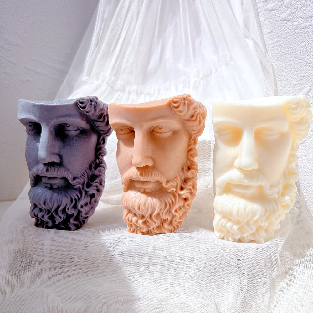 Greek Half Head Candle Mold