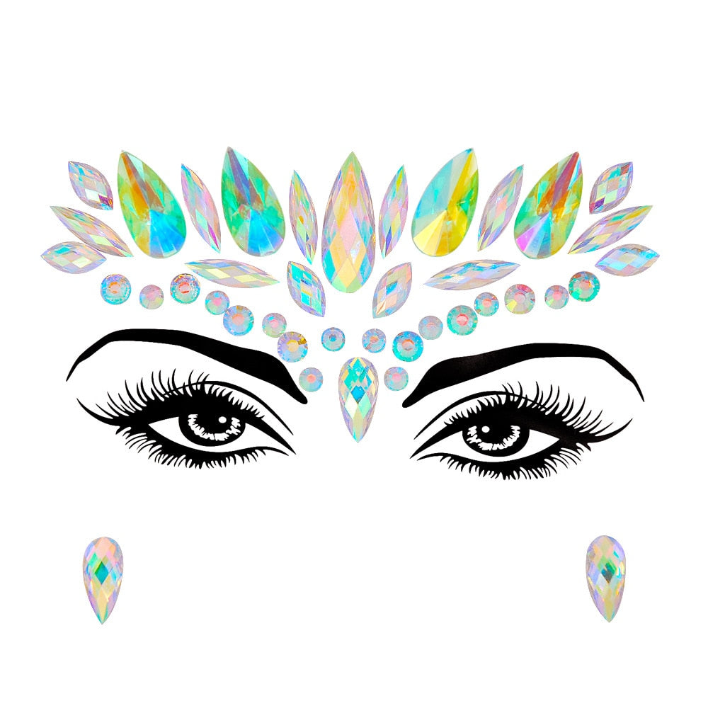 Crystal Body Art Stickers Make Up
