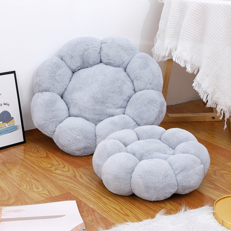 Rabbit Fur Flower Pet Bed