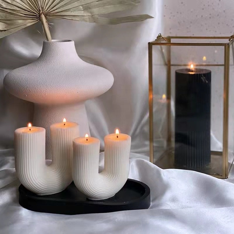 U-Shaped Home Decorative Candle