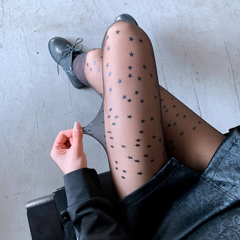 Starry Star Printed Tights