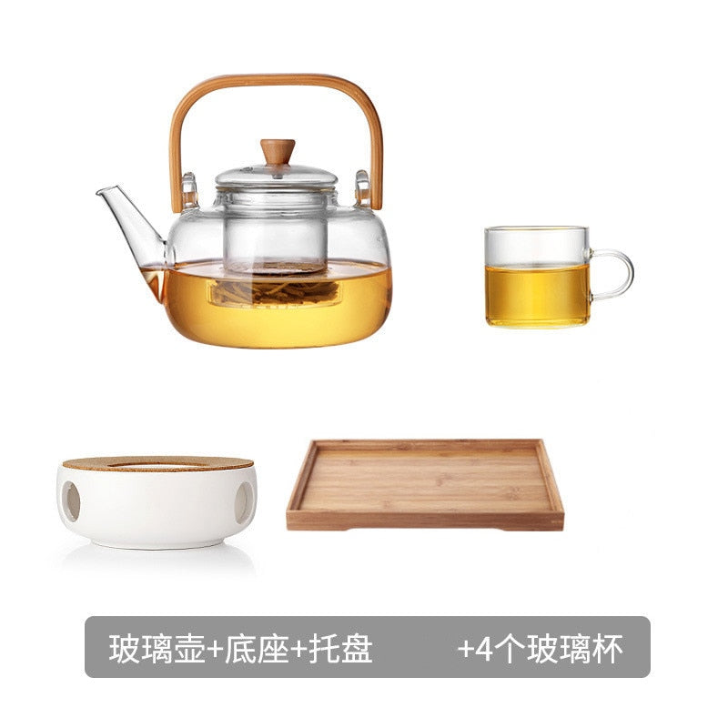 Heat-resistant Tea Pot and Tea Cup Set