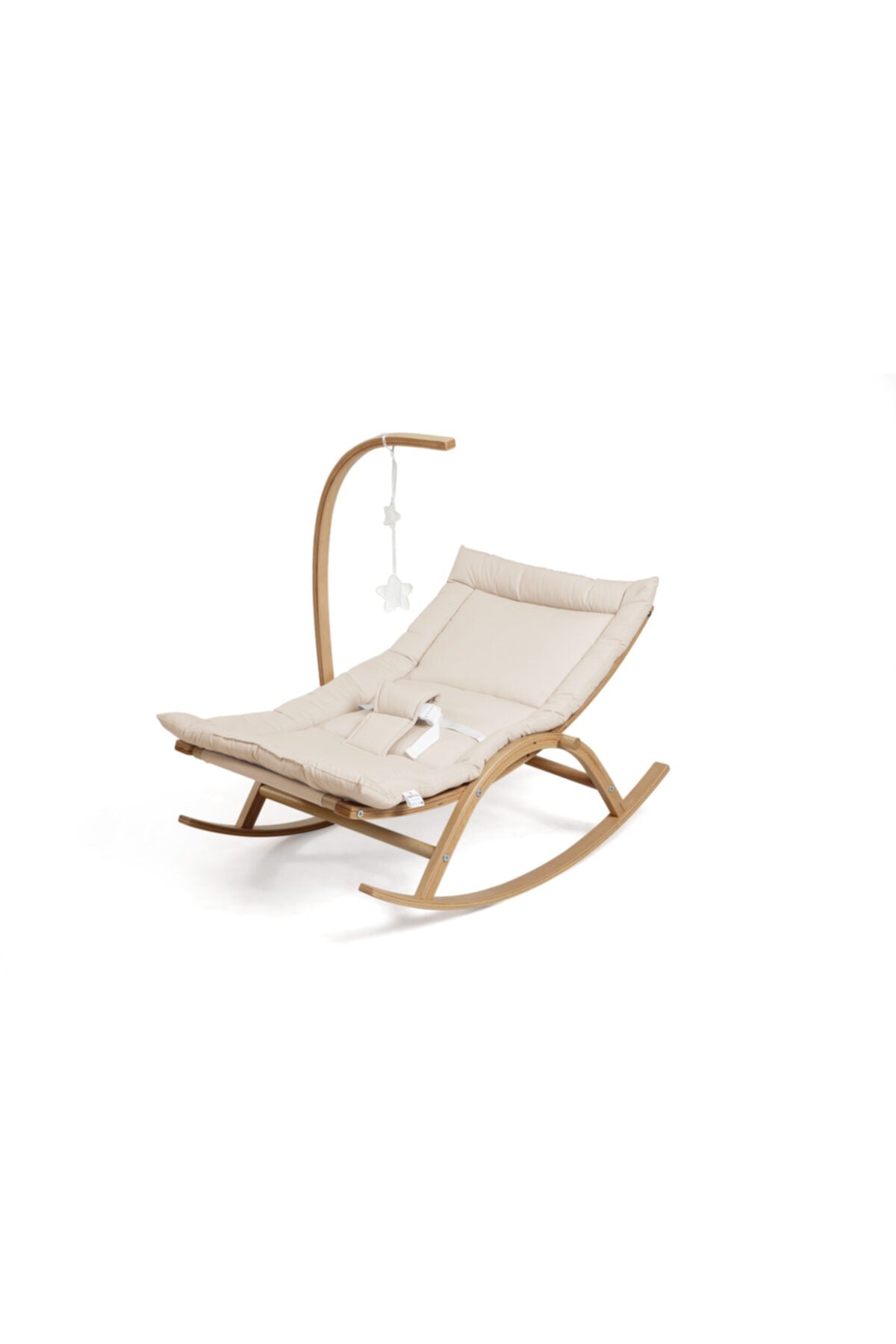Natural Wood Baby Swing Bed