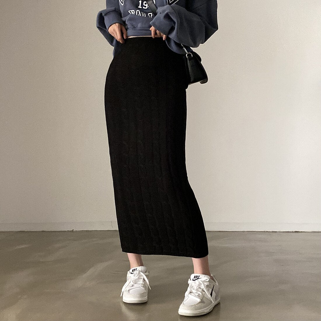 Long Knitted Skirt