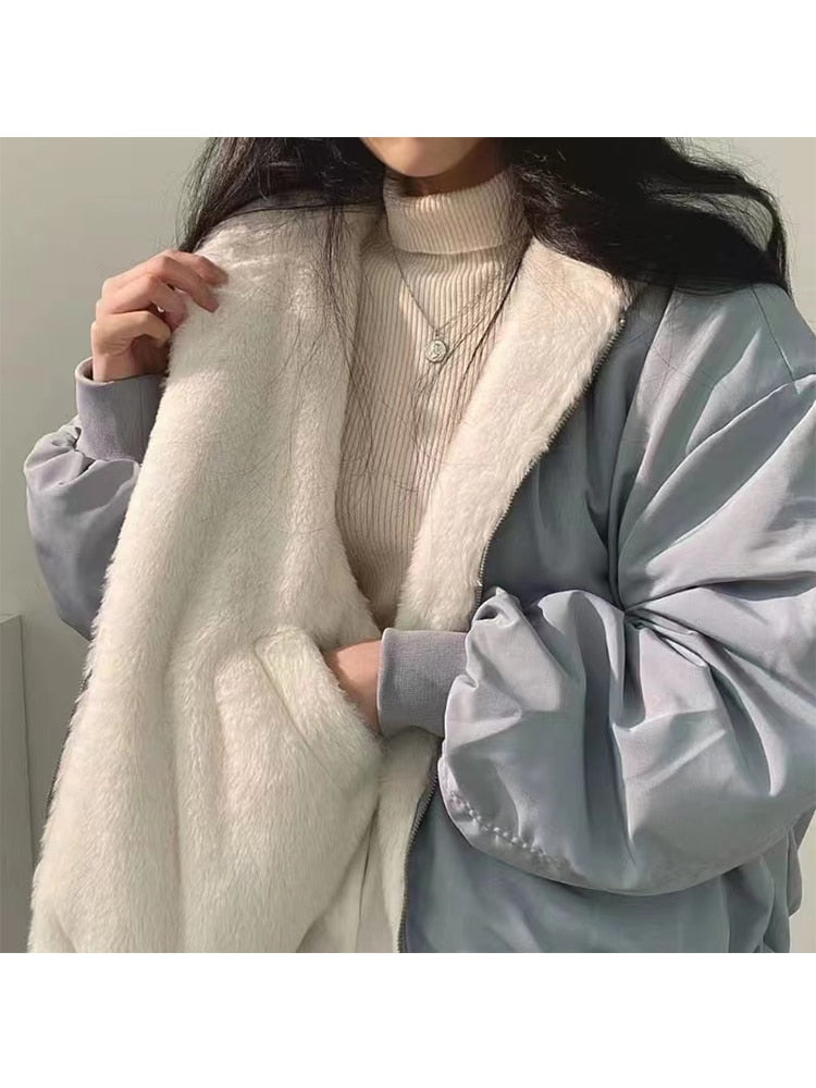 Lambs Wool Basic Cotton Coat