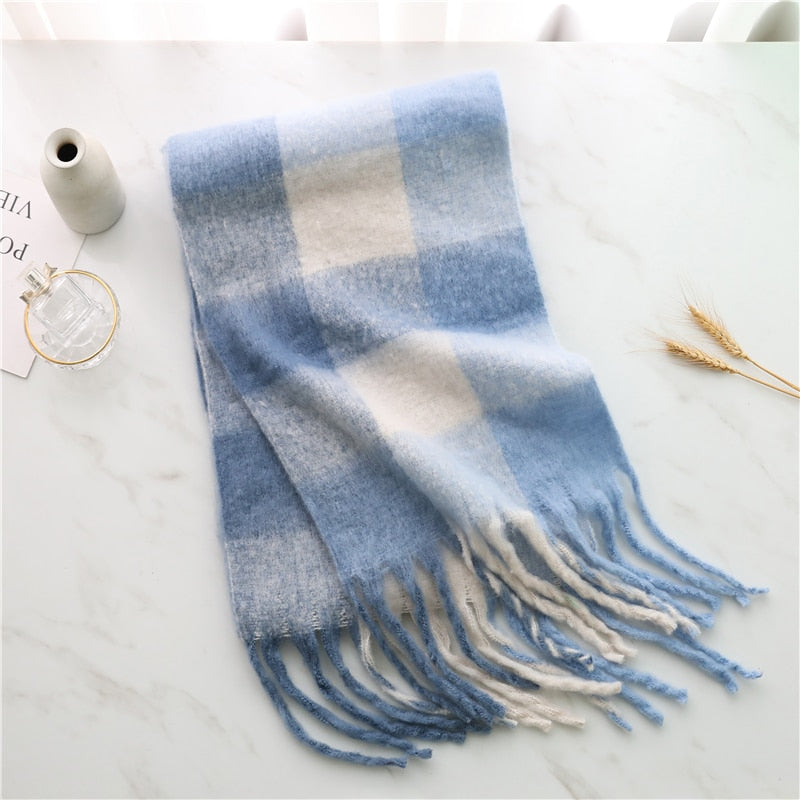 Oversize Plaid Scarf