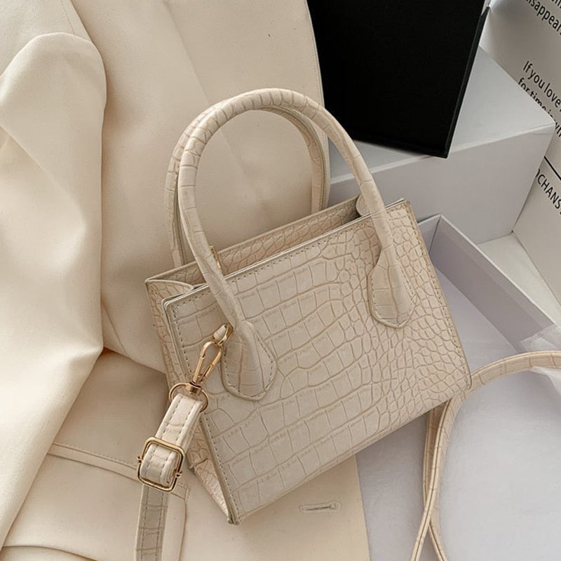 Crocodile PU Leather Crossbody Mini Bag