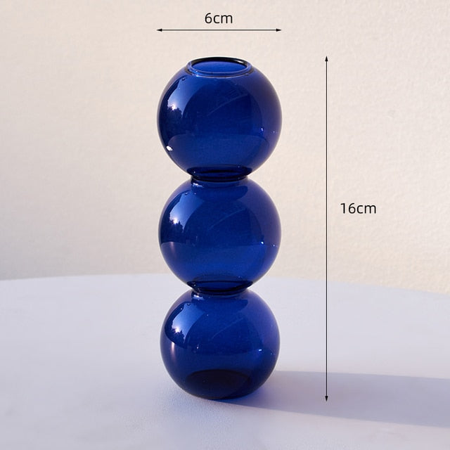 Nordic Glass Bubble Flower Vases