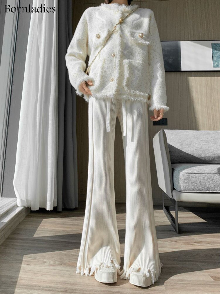 Wide Leg Knitted Pants