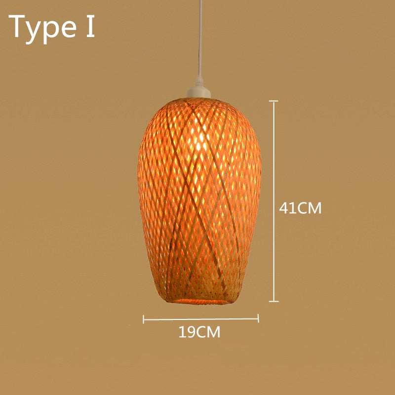 Woven Bamboo Pendant Lights