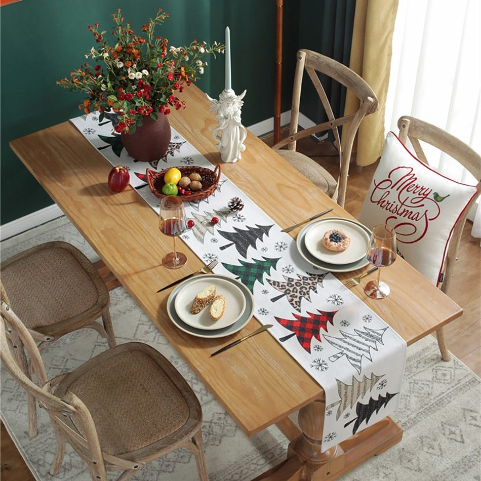 Christmas Tree Multicolor Pattern Runner