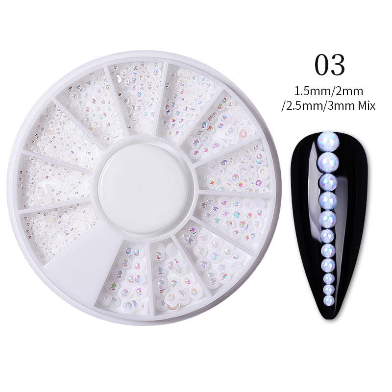 Mixed Nail Rhinestone Nail Art