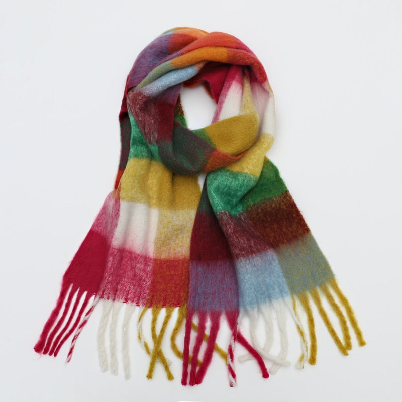 Oversize Plaid Scarf