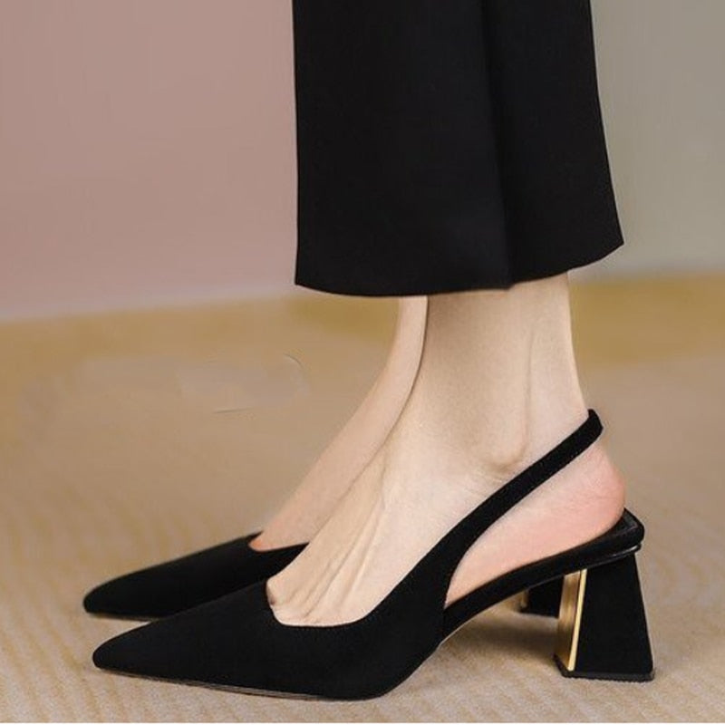 Pumps Black High Heels Shoes