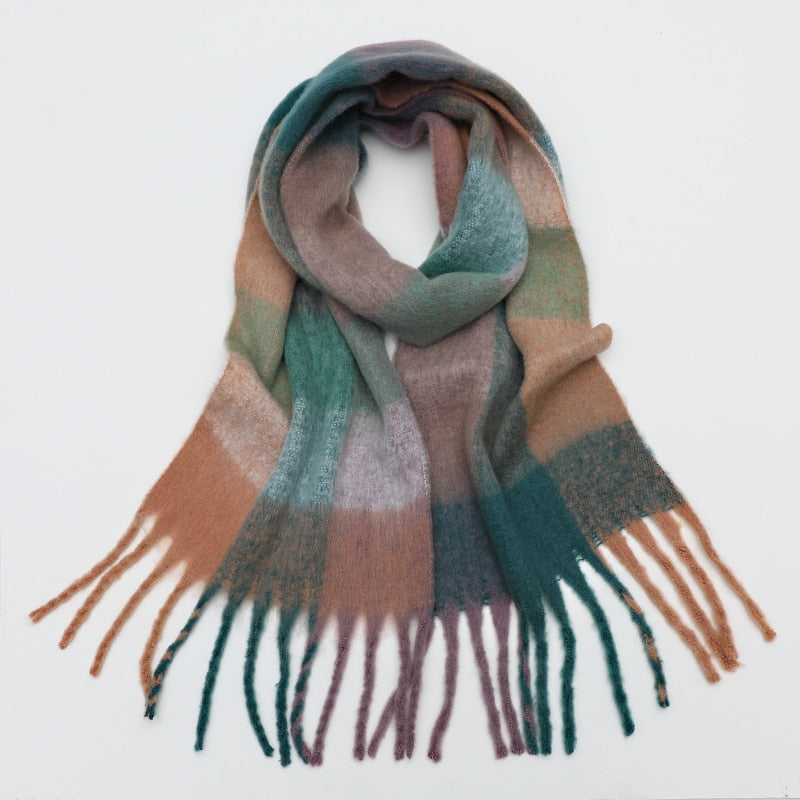 Oversize Plaid Scarf
