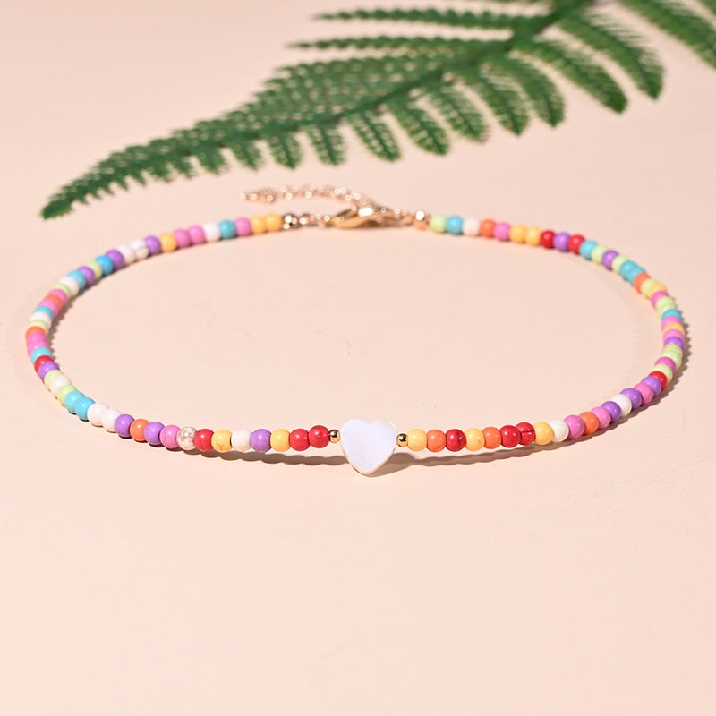 Boho Shell Heart Necklace