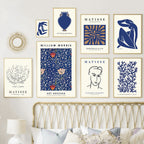 Blue Retro Matisse Wall Art