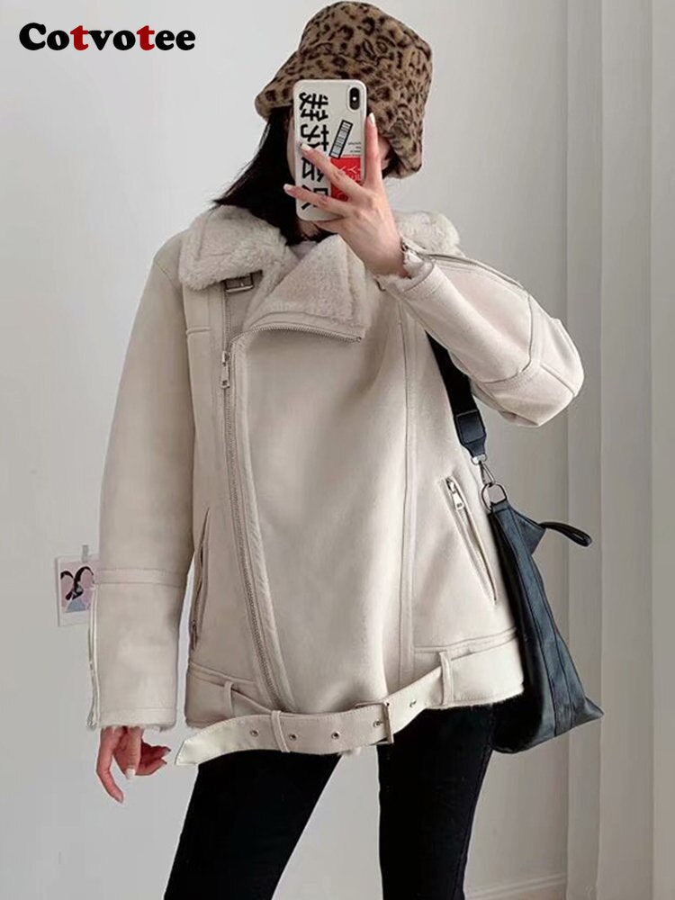 Faux Leather Zipper Jacket