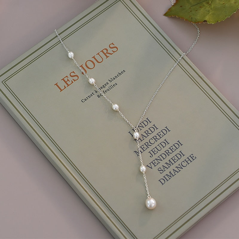 Gold/Silver Natural Freshwater Pearl Necklace