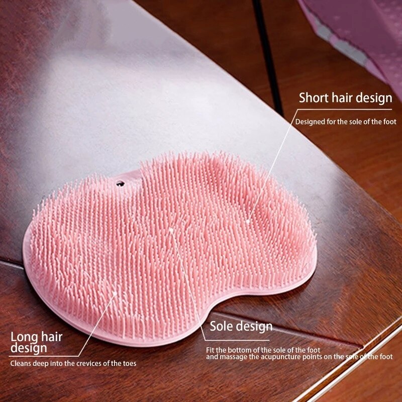 Silicone Hands-Free Big Flat Back Scrubber