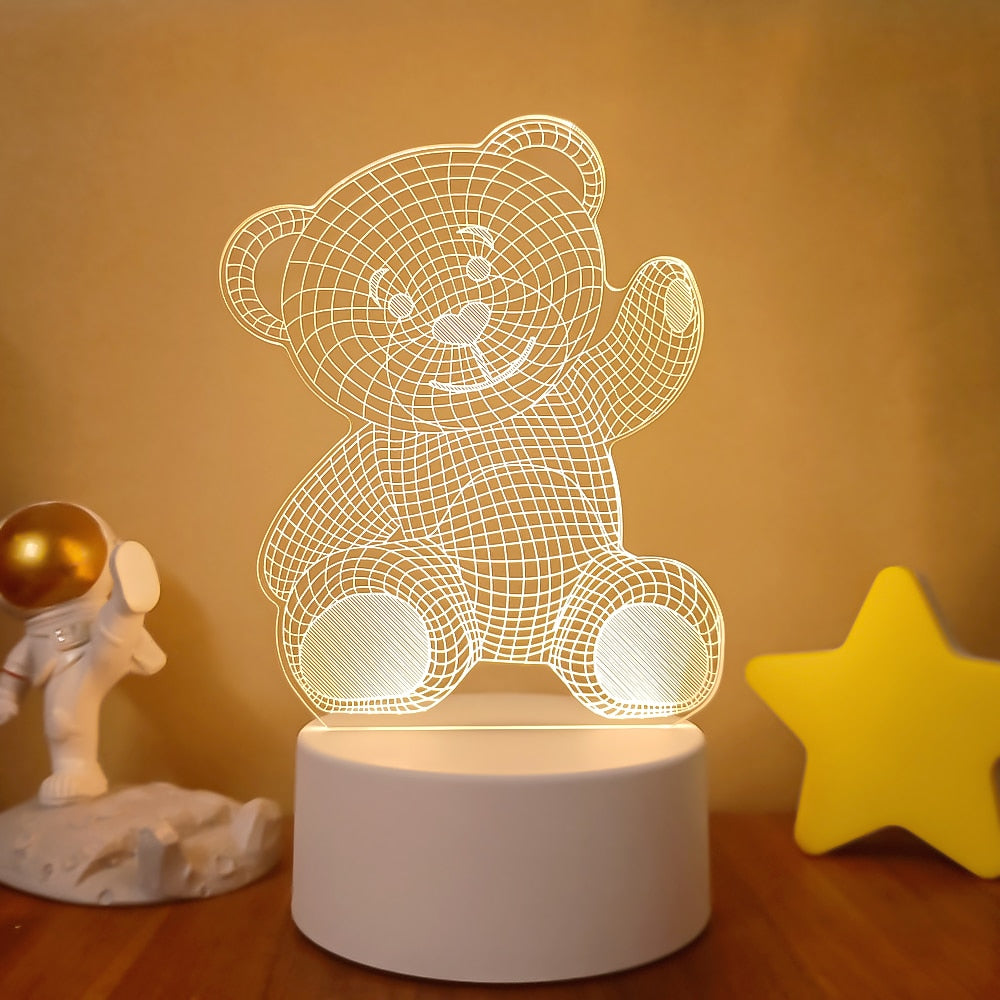 3D Acrylic USB Led Night Lamp
